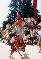 Wakubata woolen banner event of Kumakabuto Hatsuka Festival